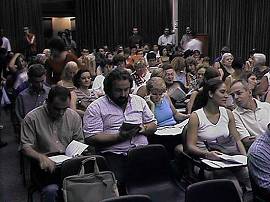 Auditrio lotado no Sesc/Santos, durante as palestras do InfoPrtic@
