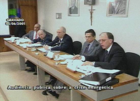 Audincia com os ministros Jos Jorge, de Minas e Energia, e Pedro Parente, da Casa Civil. Imagem: TV Senado