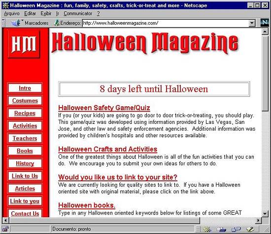 Captura de tela feita em outubro de 1998