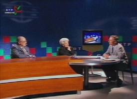 Cena do programa 'Entrada Livre' da RTPi em 15/11/2000, na entrevista com Fernando Cristóvão