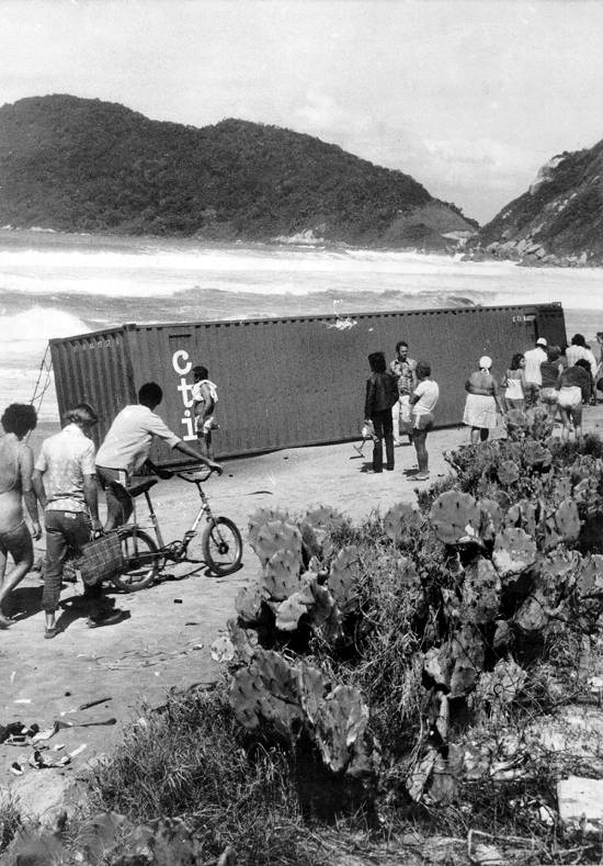 Um dos 'containers', em foto de 5/9/1980 feita por um fotgrafo particular.