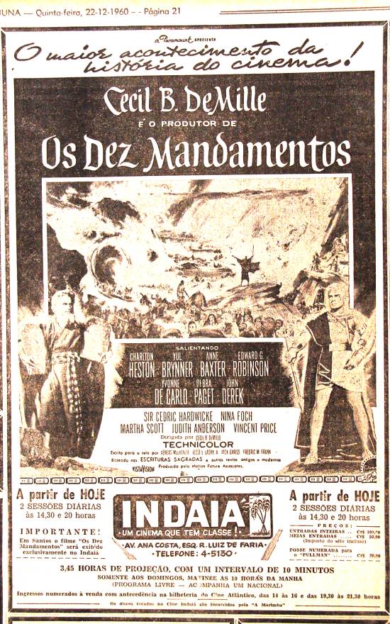 Cronologia dos cinemas santistas