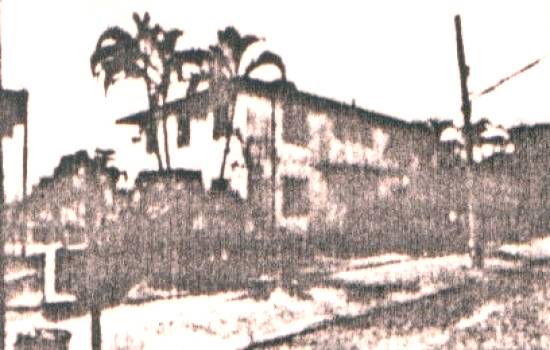 Estao Esturio da Mairinque-Santos, junto ao porto santista (foto: Relatrio da Fepasa, 1986)