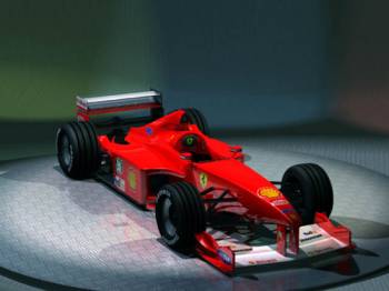 O bólido da Ferrari, na versão 2000 do game