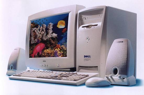 Computador Dell com o monitor Dimension L433 colorido de 17 polegadas