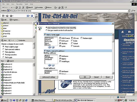 Imagem de página captada usando o IE 6.0 na versão beta
