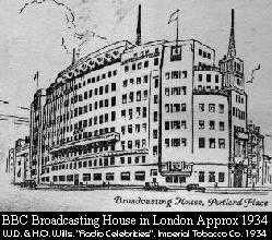 Edifício da emissora em Londres por volta de 1934