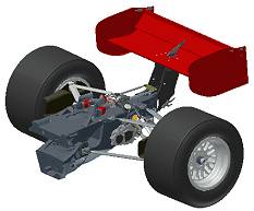 Modelo parcial de carro para a PacWest Racing Group competir no CART FedEx Racing Championship Series