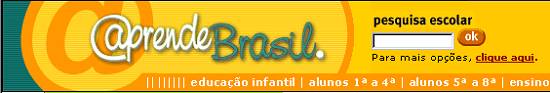 Parte da tela do portal Aprende Brasil. Clique na imagem para ir ao site