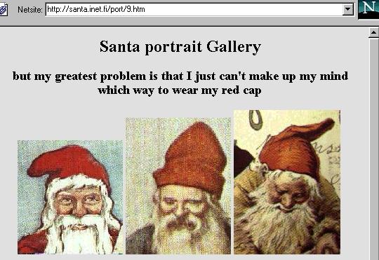Galeria de imagens de Santa Claus, o Papai Noel, em página da St. Nicholas Society, em 1996