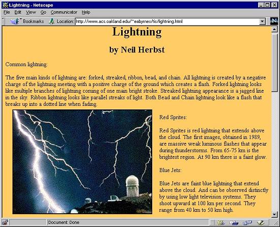 Página da Neil Herbst sobre raios e relâmpagos
