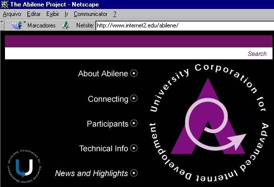 Página Web capturada em 2/1999