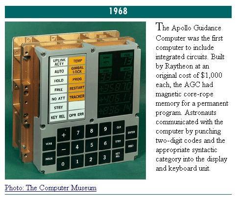 Primeiro computador com circuito integrado viajou na Apollo 11 (foto: The Computer Museum/EUA)