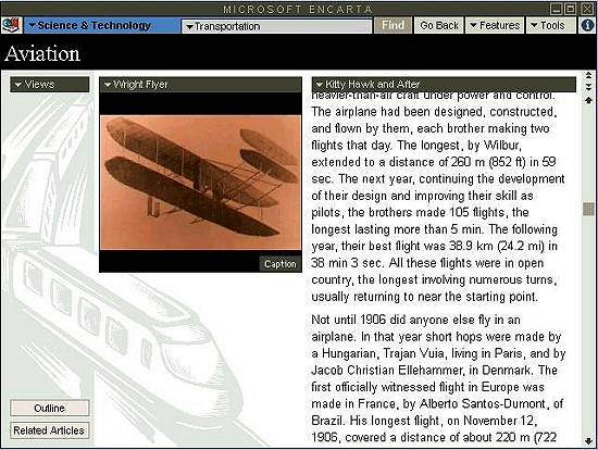 Na edição inglesa de 1995, os vôos de Santos-Dumont ainda eram citados
