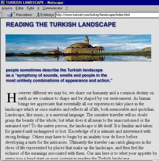 Página 'Reading the Turkish Landscape'