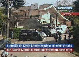 Captura de imagens de televiso ao vivo da residncia de Slvio Santos, em 30/8/2001