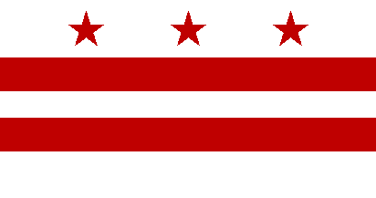 Bandeira/flag: Distrito de Colúmbia (District of Columbia) ©FOTW (Flags Of The World)