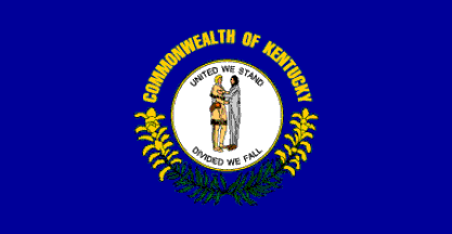 Bandeira/flag: Commonwealth of Kentucky ©FOTW (Flags Of The World)