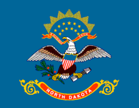 Bandeira/flag: Dakota do Norte (North Dakota) ©FOTW (Flags Of The World)