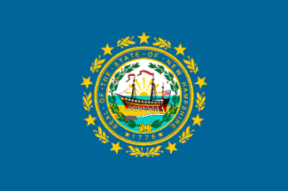 Bandeira/flag: Nova Hampshire (New Hampshire) ©FOTW (Flags Of The World)