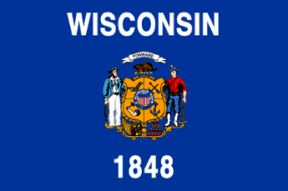 Bandeira/flag: Wisconsin ©FOTW (Flags Of The World)