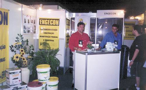 O estande da Engecon, em parceria com a Viapol